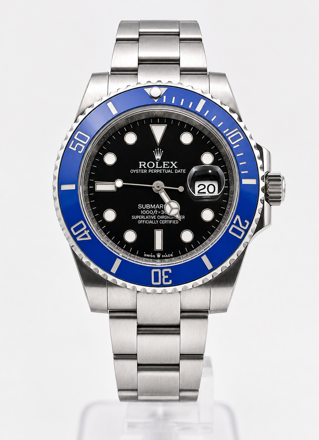 Black Dial / Blue Bezel / Oyster Bracelet