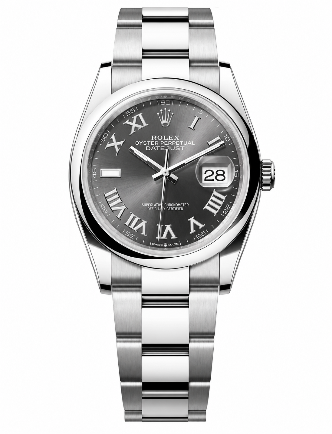Steel / Slate Grey Roman Dial / Oyster Bracelet