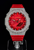 Iced Out Bezel / Red Dial / Red Strap