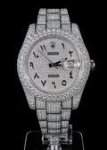 Full Iced Out / Steel / Arabic Pavé Dial
