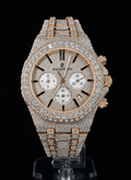 Full Iced Out / Rose Gold / White Subdials