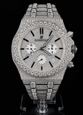 Full Iced Out / Silver / White Subdials