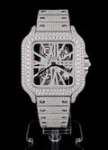 Full Iced Out / Skeleton Dial / Silver