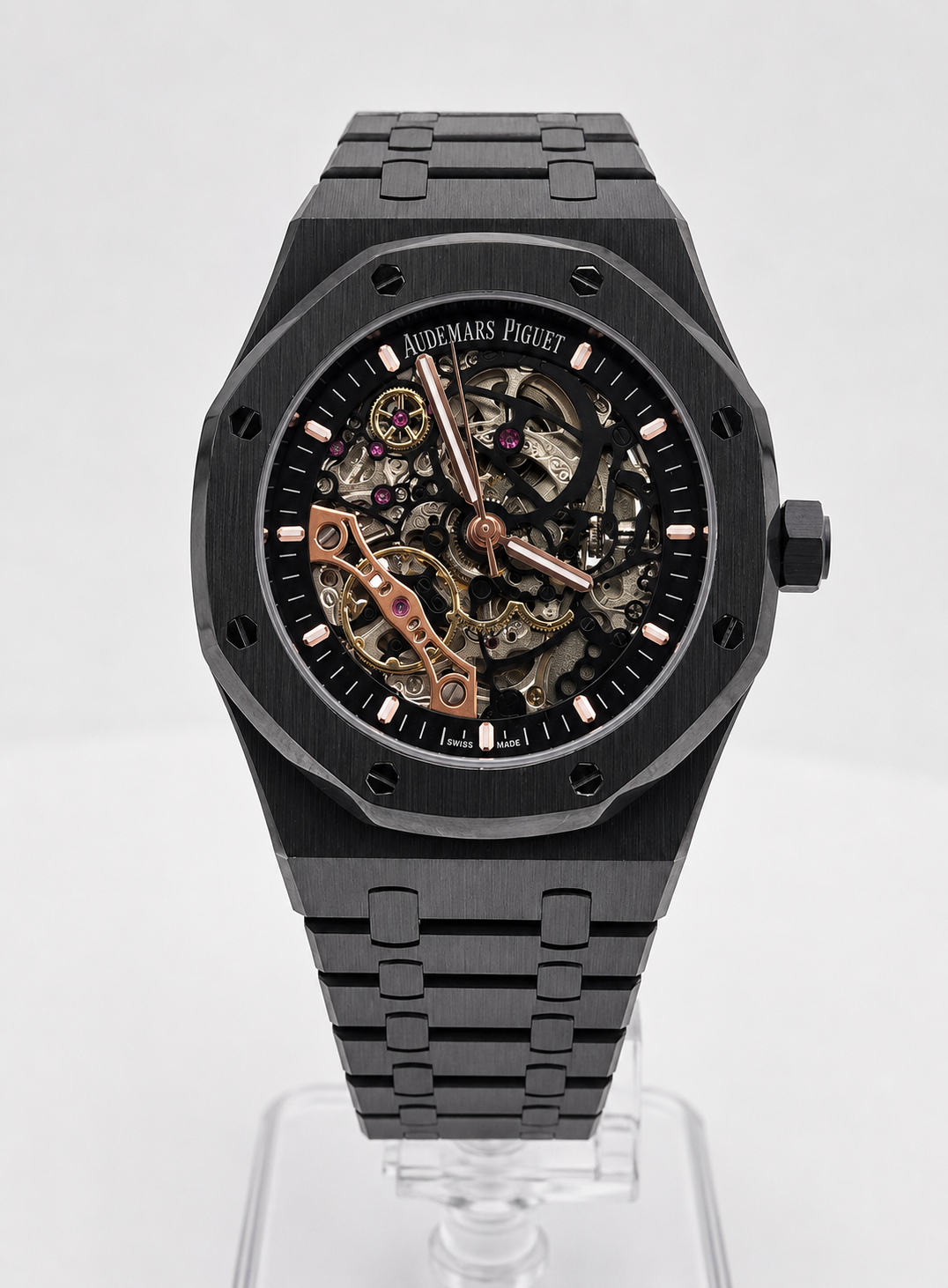 Black Ceramic / Rose Gold Accents